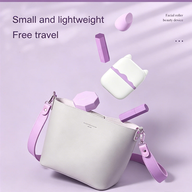 Cooling ice roller set for face and eyes with travel case
