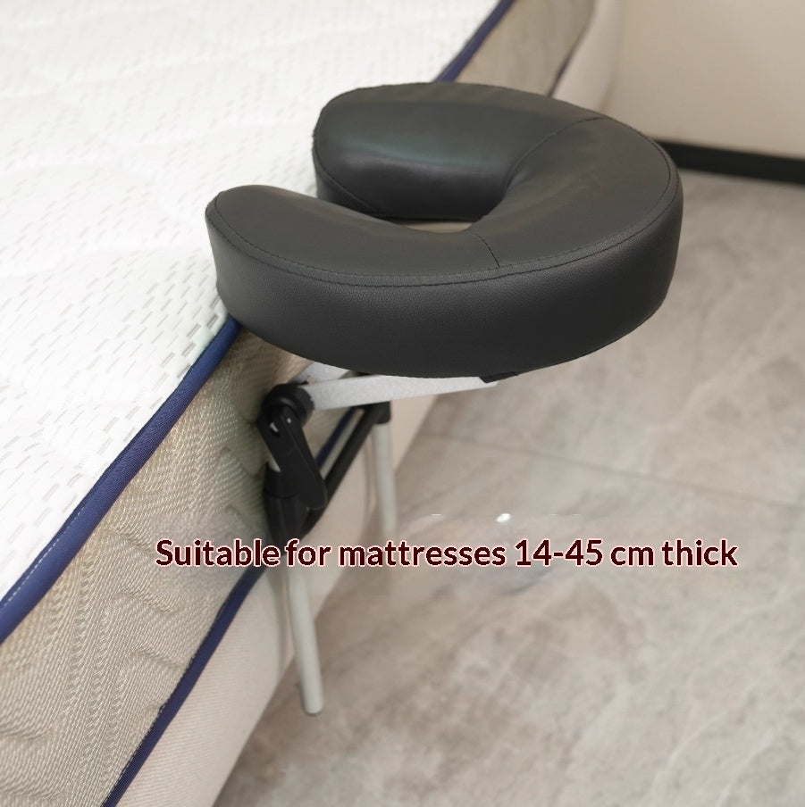 Adjustable face-down massage headrest for comfortable rest