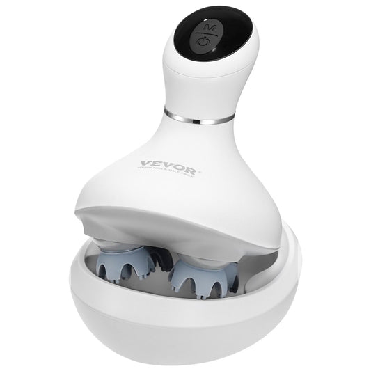 Waterproof electric scalp massager with soft silicone nodes