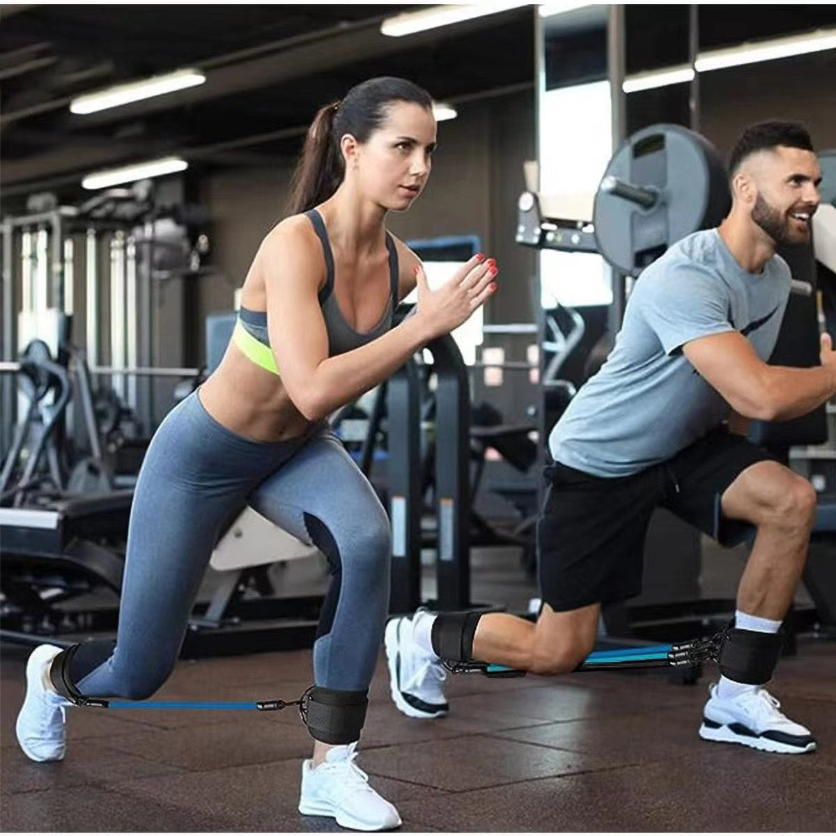 Ankle strap resistance bands set for leg and glute training
