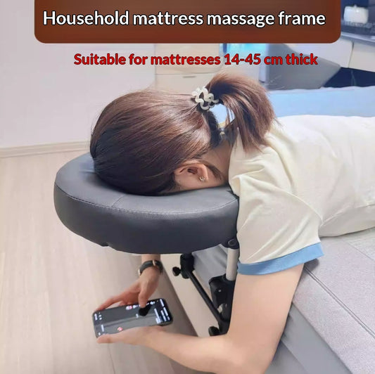 Adjustable face-down massage headrest for comfortable rest