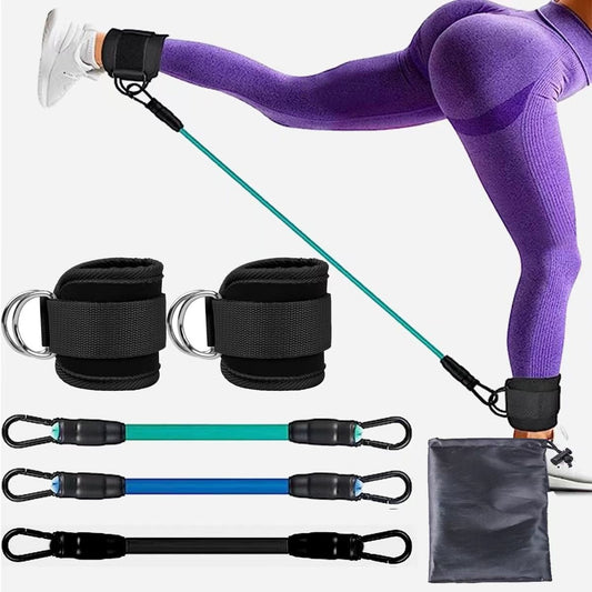 Ankle strap resistance bands set for leg and glute training