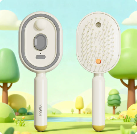 Misting airbag scalp massage comb for relaxation and self-care