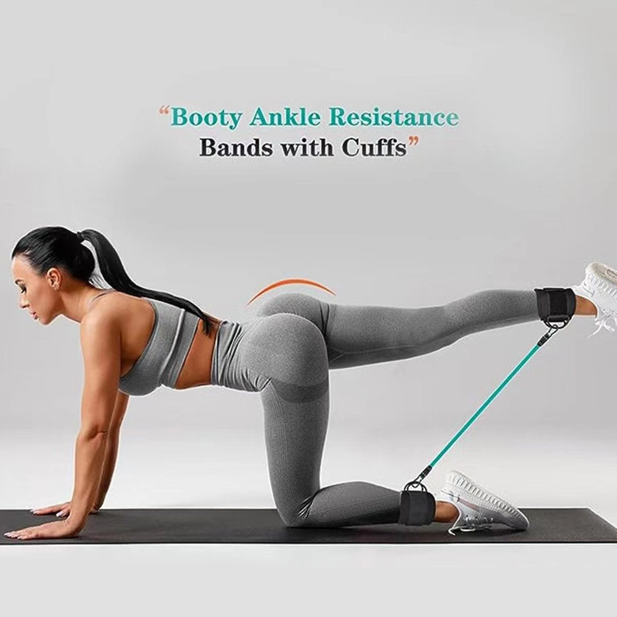 Ankle strap resistance bands set for leg and glute training