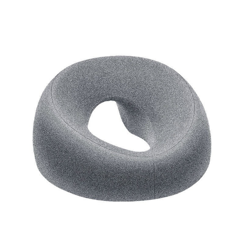 Memory foam face-down pillow with center opening for comfort
