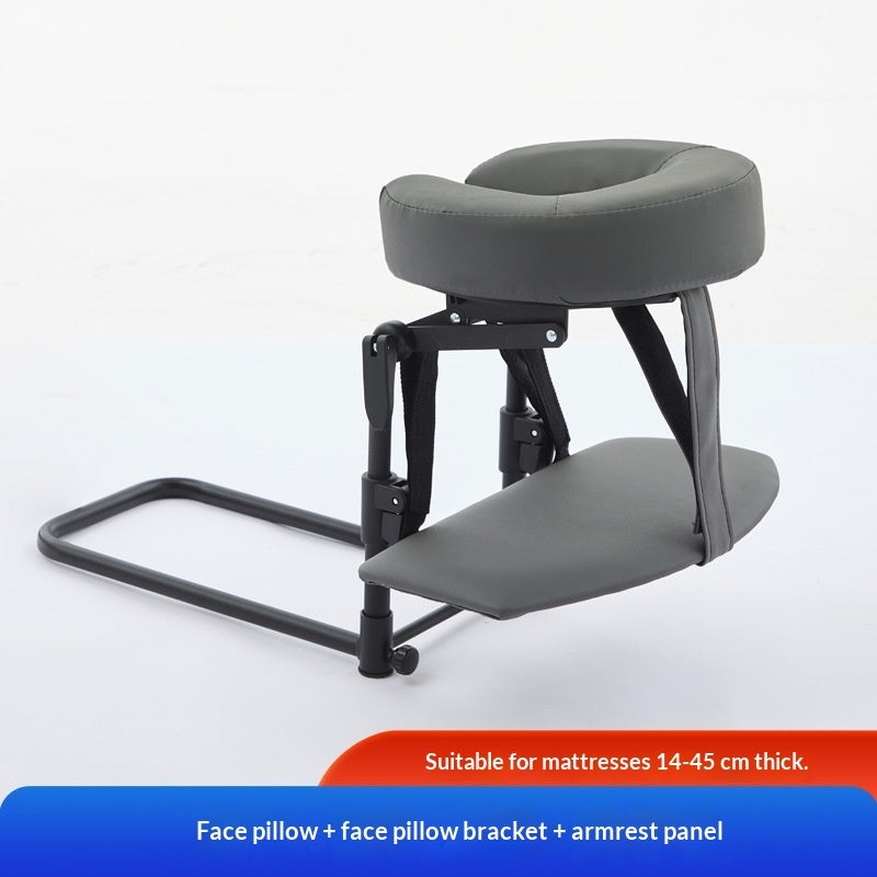 Adjustable face-down massage headrest for comfortable rest