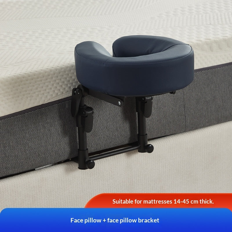 Adjustable face-down massage headrest for comfortable rest